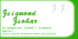 zsigmond zsohar business card